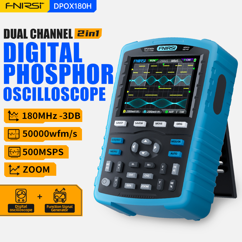 Fnirsi Digital Oscilloscope Handheld - Osciloscopio Digital Portátil FNIRSI DPOX180H con