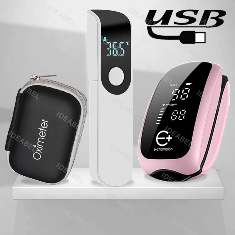 Pulse Oximeter Fingertip Rechargeable - Oxímetro de Pulso Recargable con Correa,