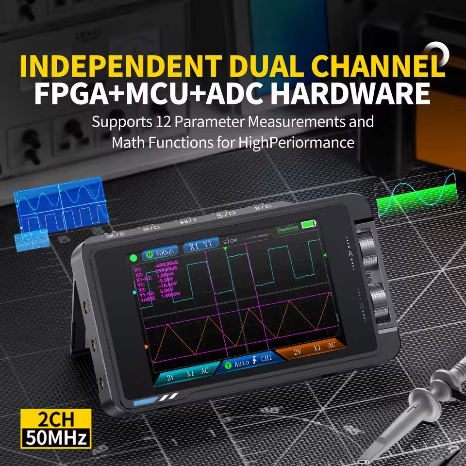 Osciloscopio Digital Portátil  - Fnirsi Digital Oscilloscope Handheld reseña y precio