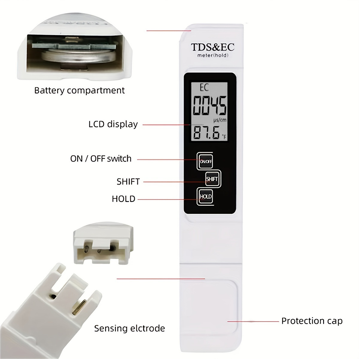 Pluma de detección de calidad  - Ph Meter Digital Water Tester reseña y precio