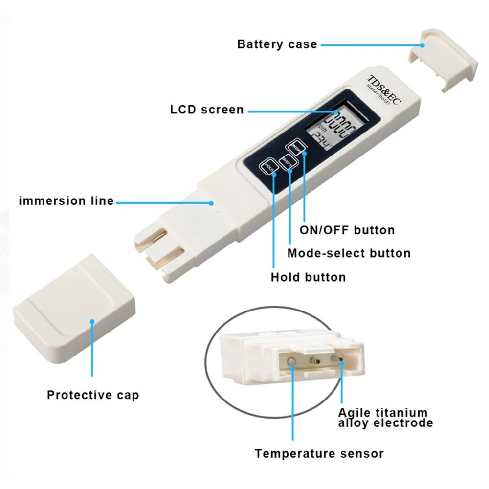 Medidor Digital de TDS y EC pa - Ph Meter Digital Water Tester reseña y precio