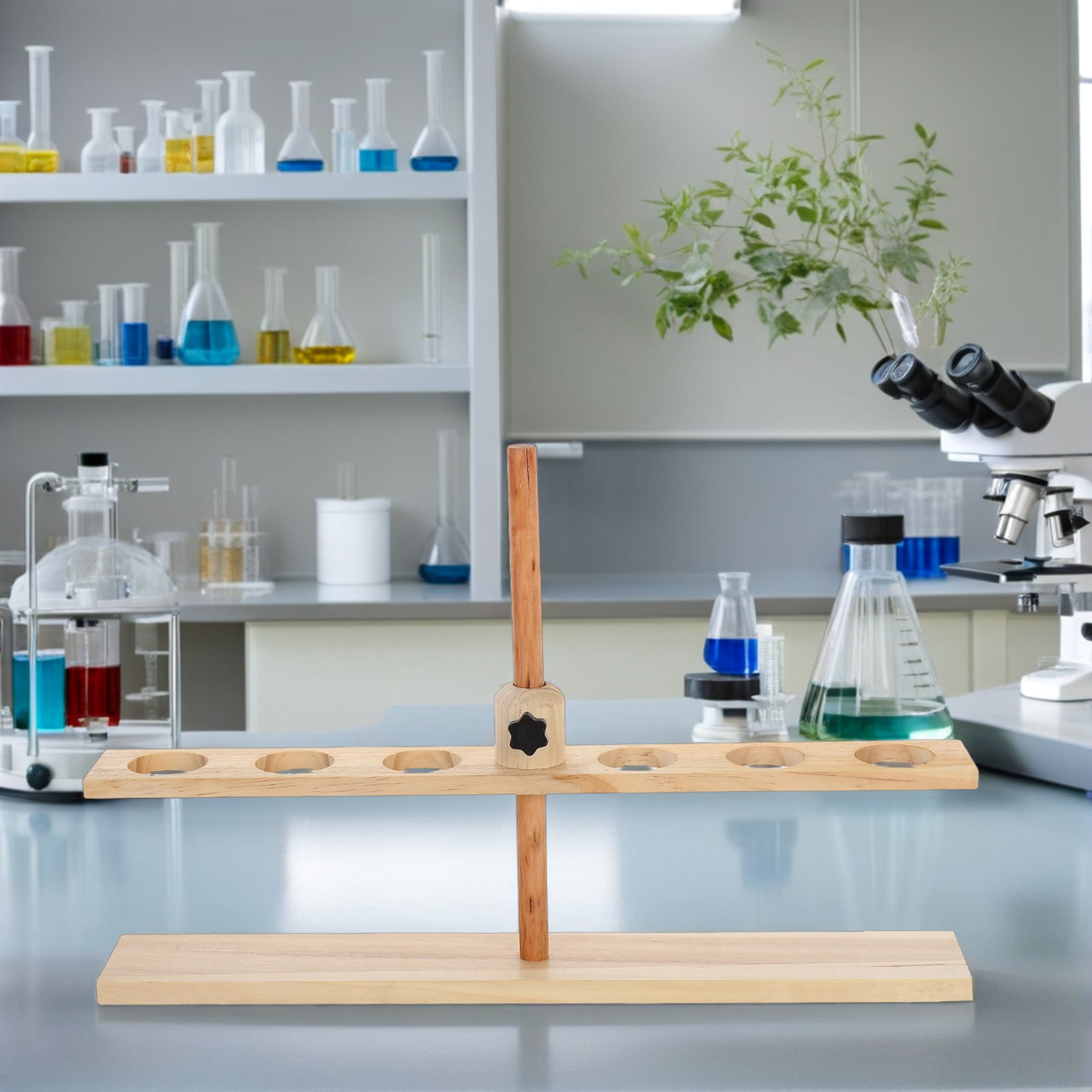 Soporte de Madera para 6 Funil - Lab Equipment reseña y precio